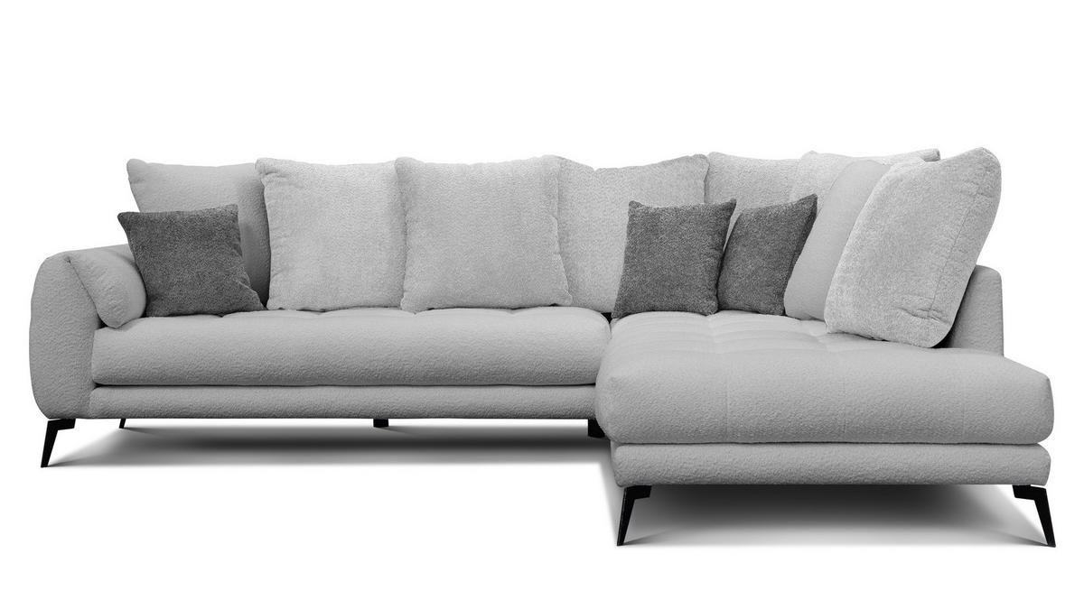 ECKSOFA CALME 5-Sitzer, hellgrau - Hellgrau, Holz/Textil (294/229cm) - Courtois Laville