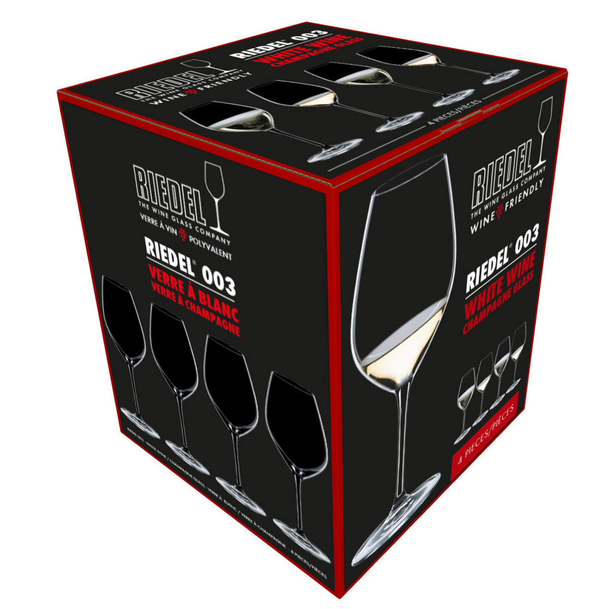 CHAMPAGNERGLAS Wine Friendly, 4er Set, Kristallglas - Transparent, Glas (0.4L) - Riedel