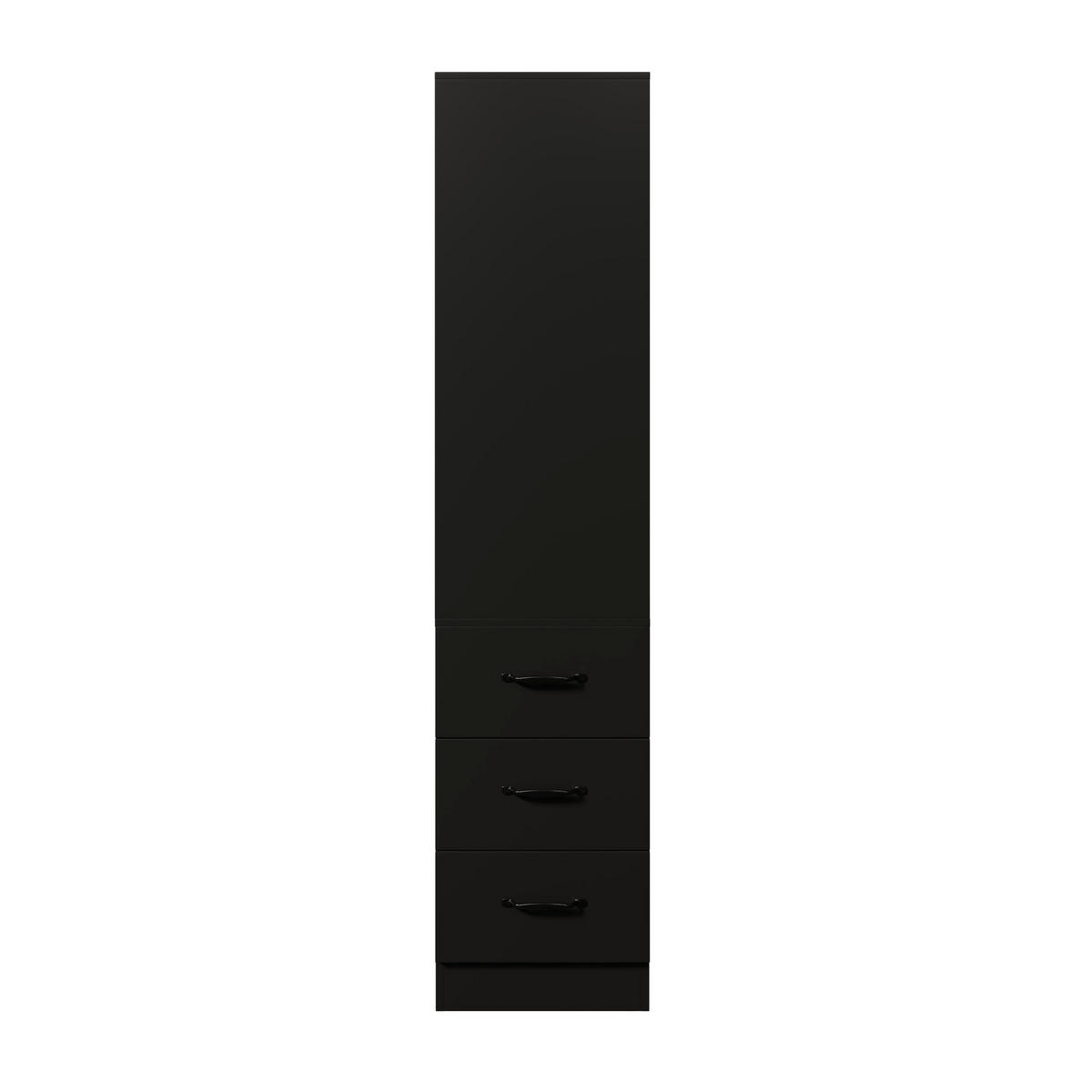 HIGHBOARD 60/180/38 cm Schwarz aus Spanplatte mit Seitenschubladen - Schwarz, Holzwerkstoff (38/180/60cm) - OKMYHOME