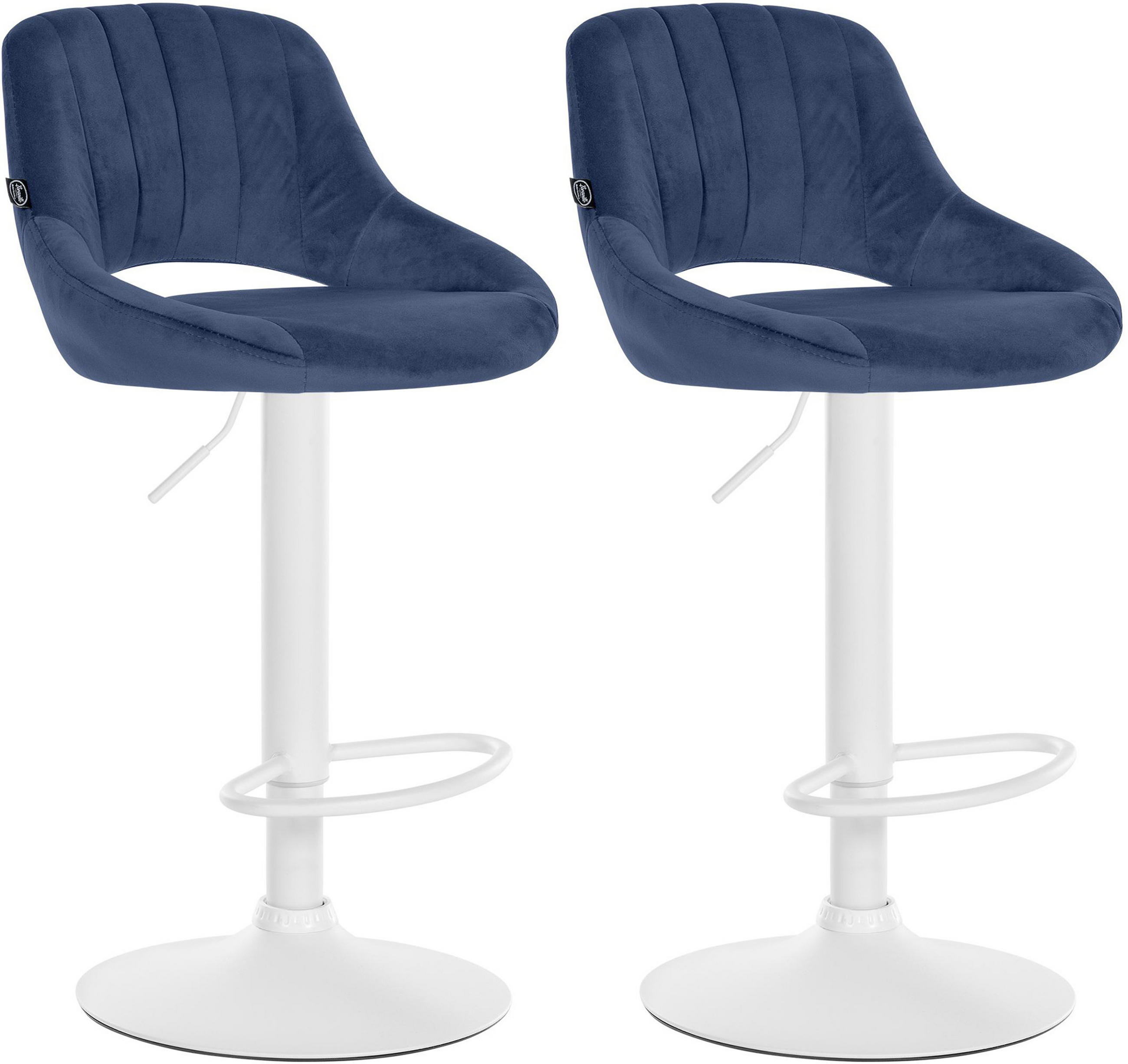 TPFLiving Barhocker Blau 47x106x48 cm