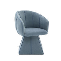 DREHSESSEL Chenille Stoff 360° Drehbar Polstersessel Loungesessel, Blau - Blau, Textil (56/74.5/54cm) - LVHOM