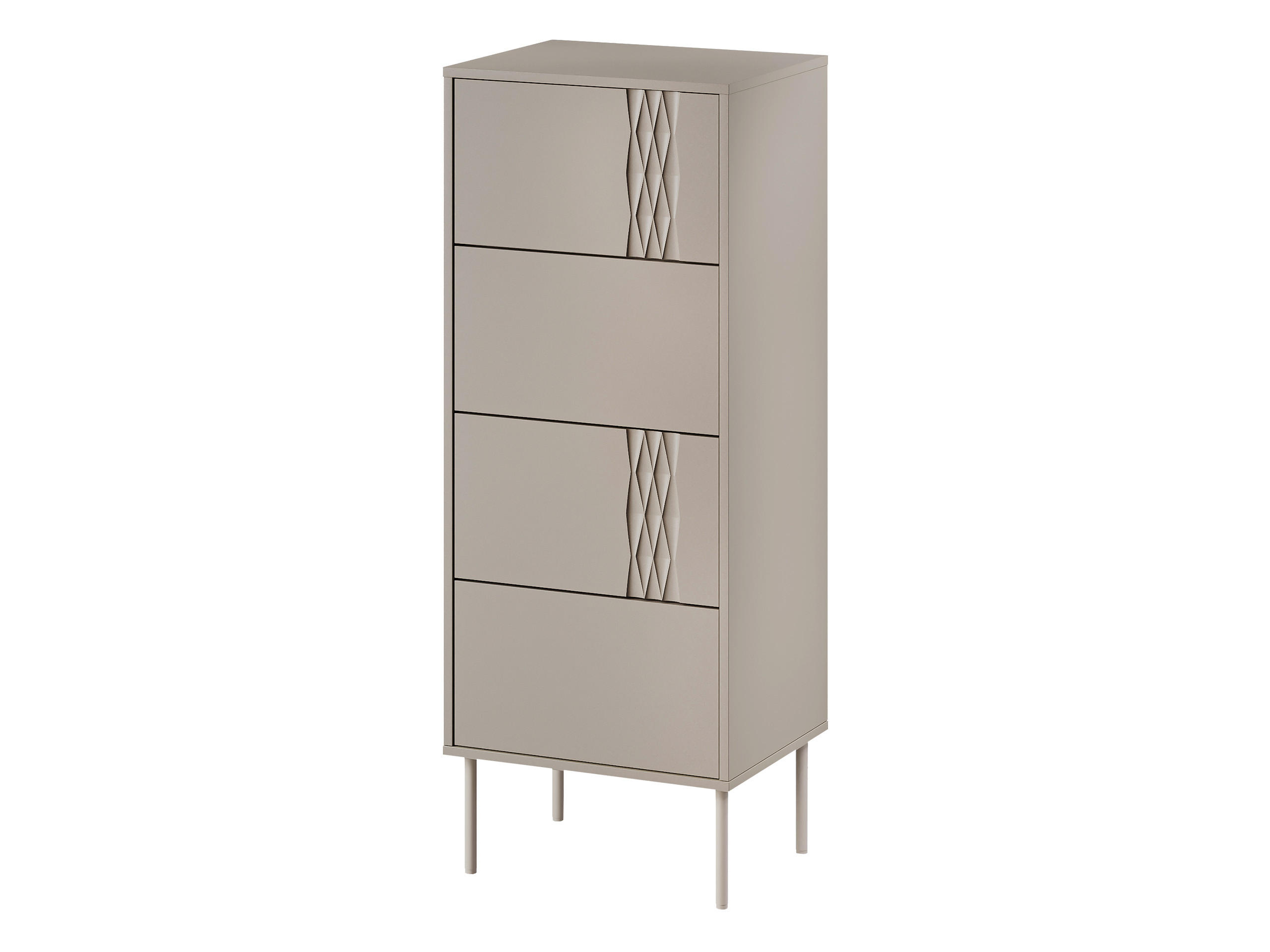 KOMMODE Tresse 4S - Beige, Holzwerkstoff/Metall (50/125/40cm) - MIRJAN24