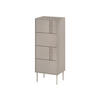 KOMMODE Tresse 4S - Beige, Holzwerkstoff/Metall (50/125/40cm) - MIRJAN24