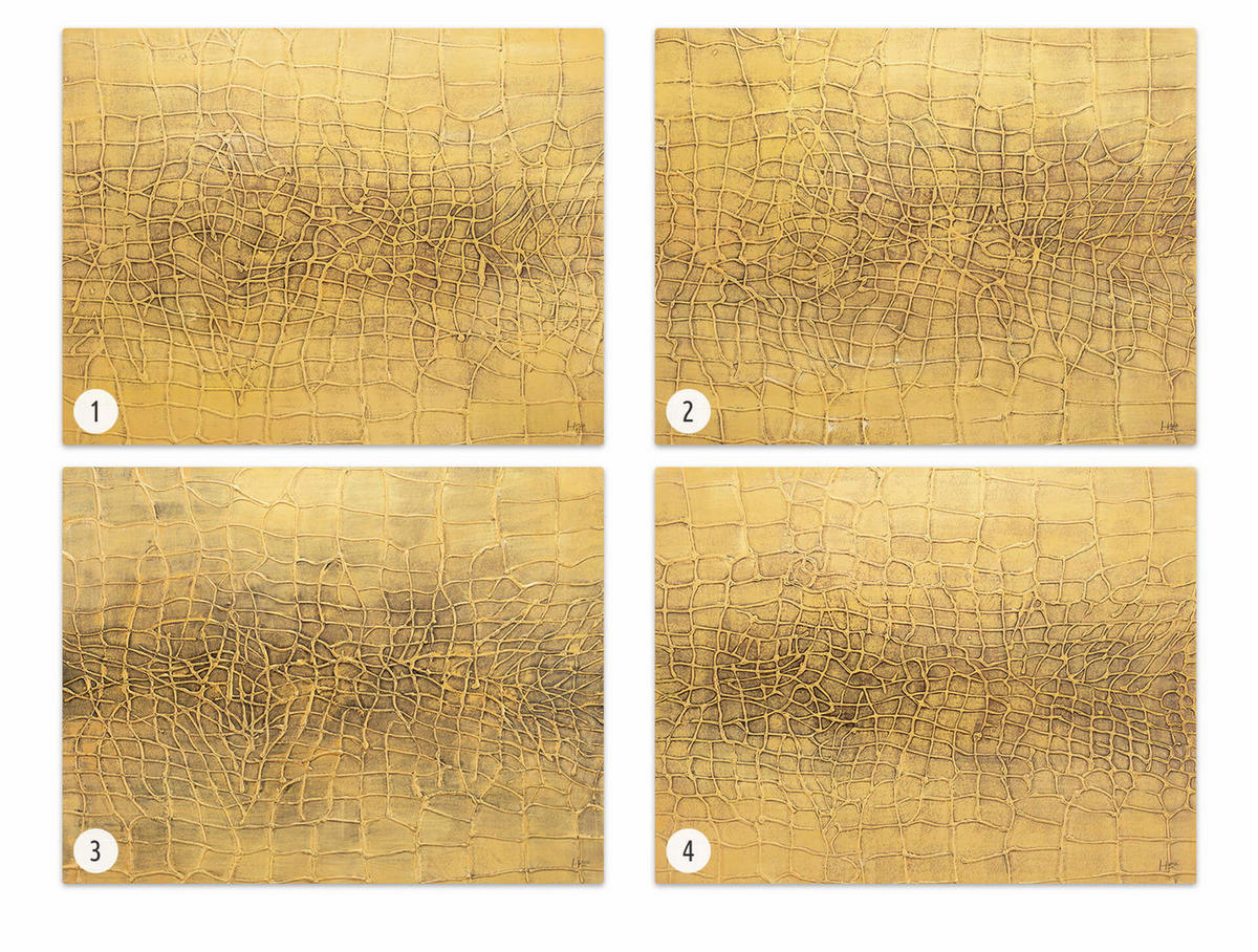 ACRYLBILD HANDGEMALT 100/75 cm - Gelb, Holz/Textil (100/75cm) - KUNSTLOFT