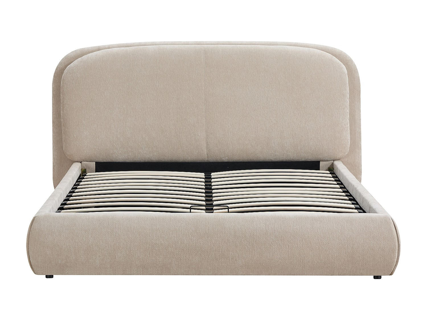 BETT mit Bettkasten - 2 Personen - Stoff - Beige - - Beige, Textil (160/200cm) - Vente-Unique