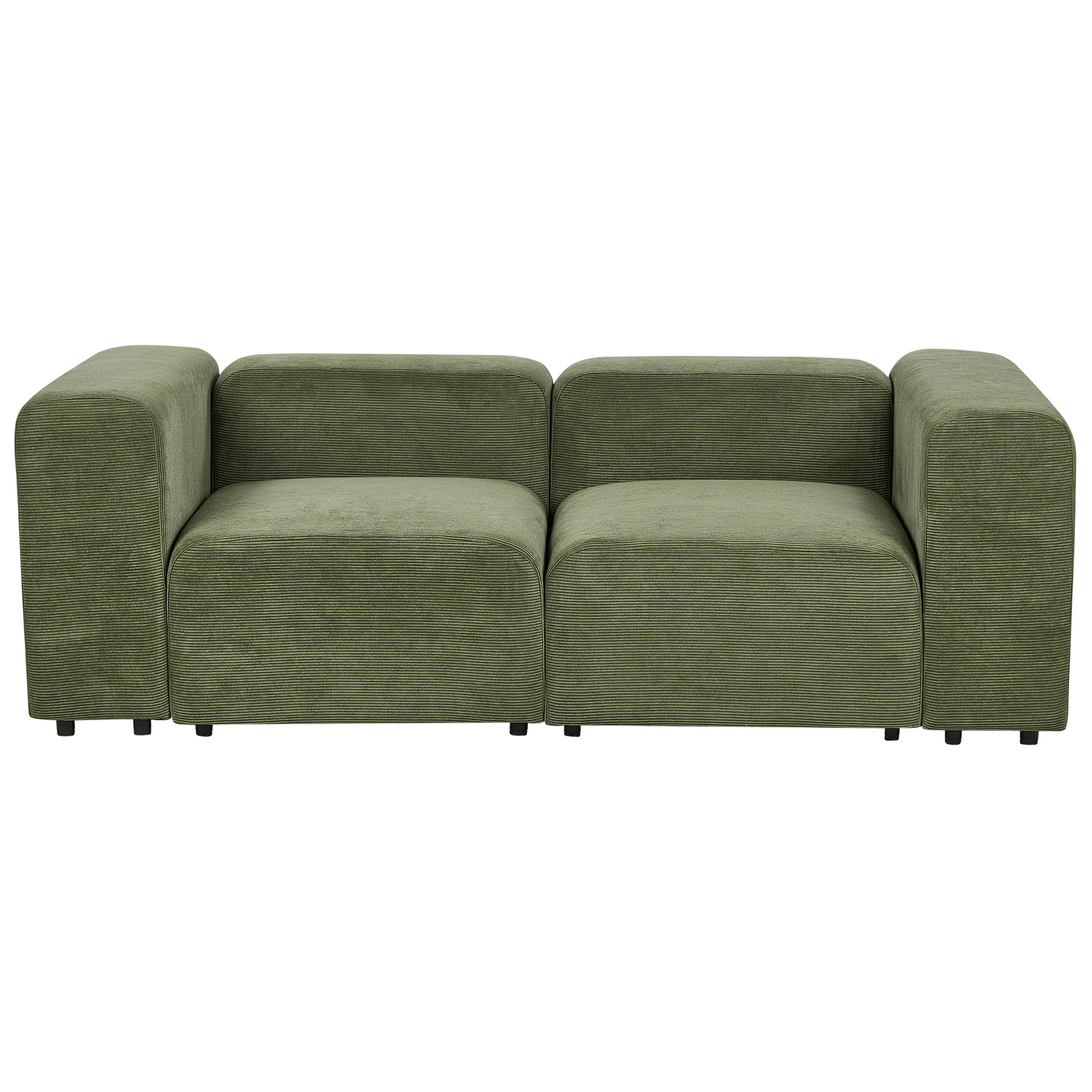 2-SITZER-SOFA Cord grün Falsterbo - Grün, Textil (204/70/105cm) - Beliani