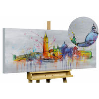 ACRYLBILD HANDGEMALT 120/60 cm - Grau, Holz/Textil (120/60cm) - KUNSTLOFT