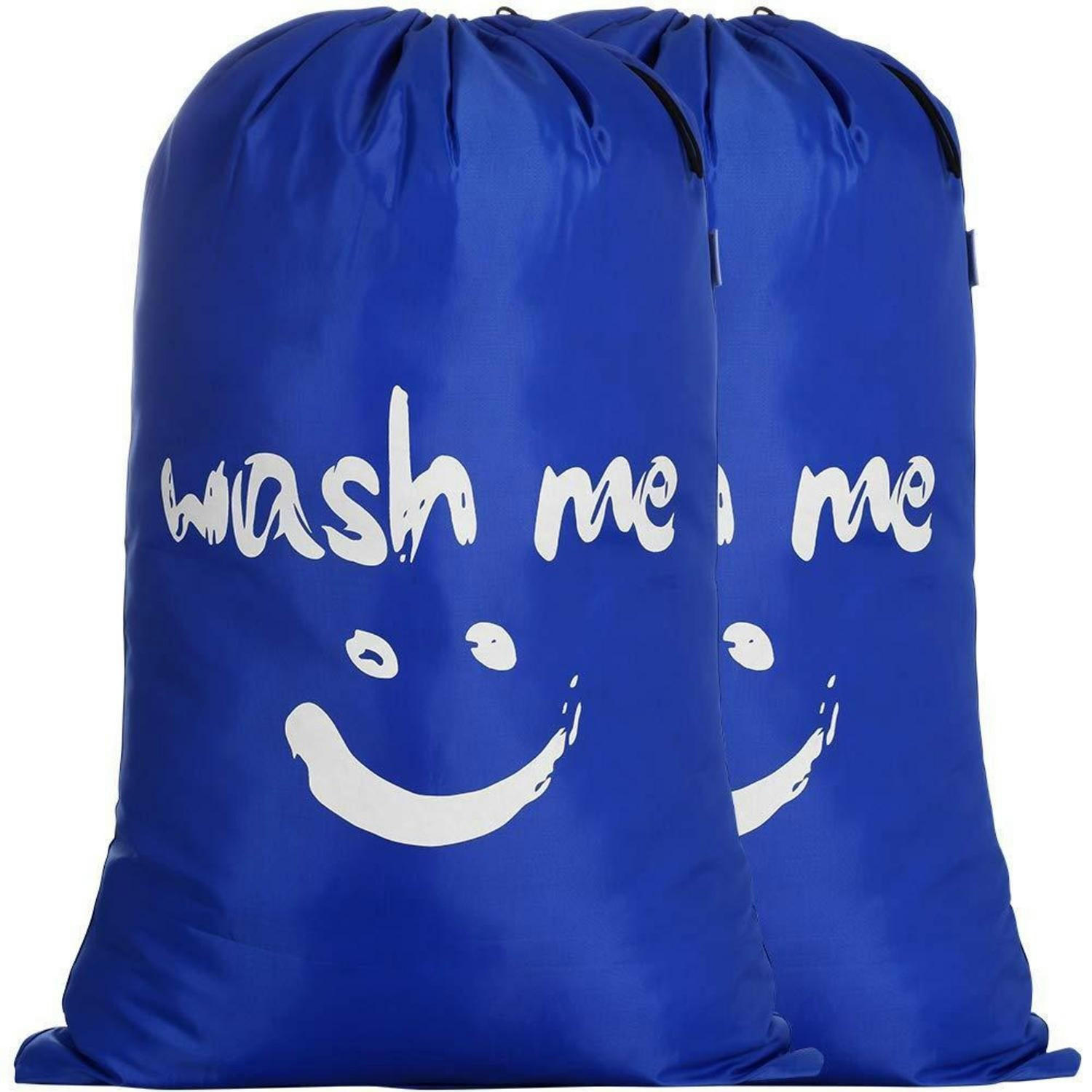 WÄSCHESACK 2-teiliges Set 120L Dunkelblau - Dunkelblau, Kunststoff (66/92/66cm)
