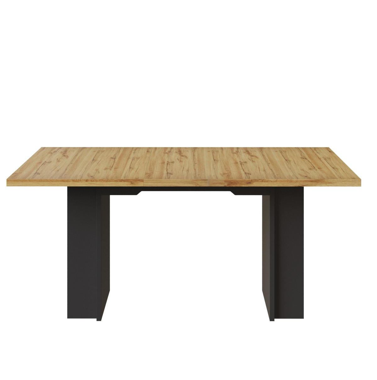 ESSTISCH 120-160/80/75 cm Naturfarben aus MDF mit Regalen - Braun, Holzwerkstoff (120/80/75cm) - OKMYHOME