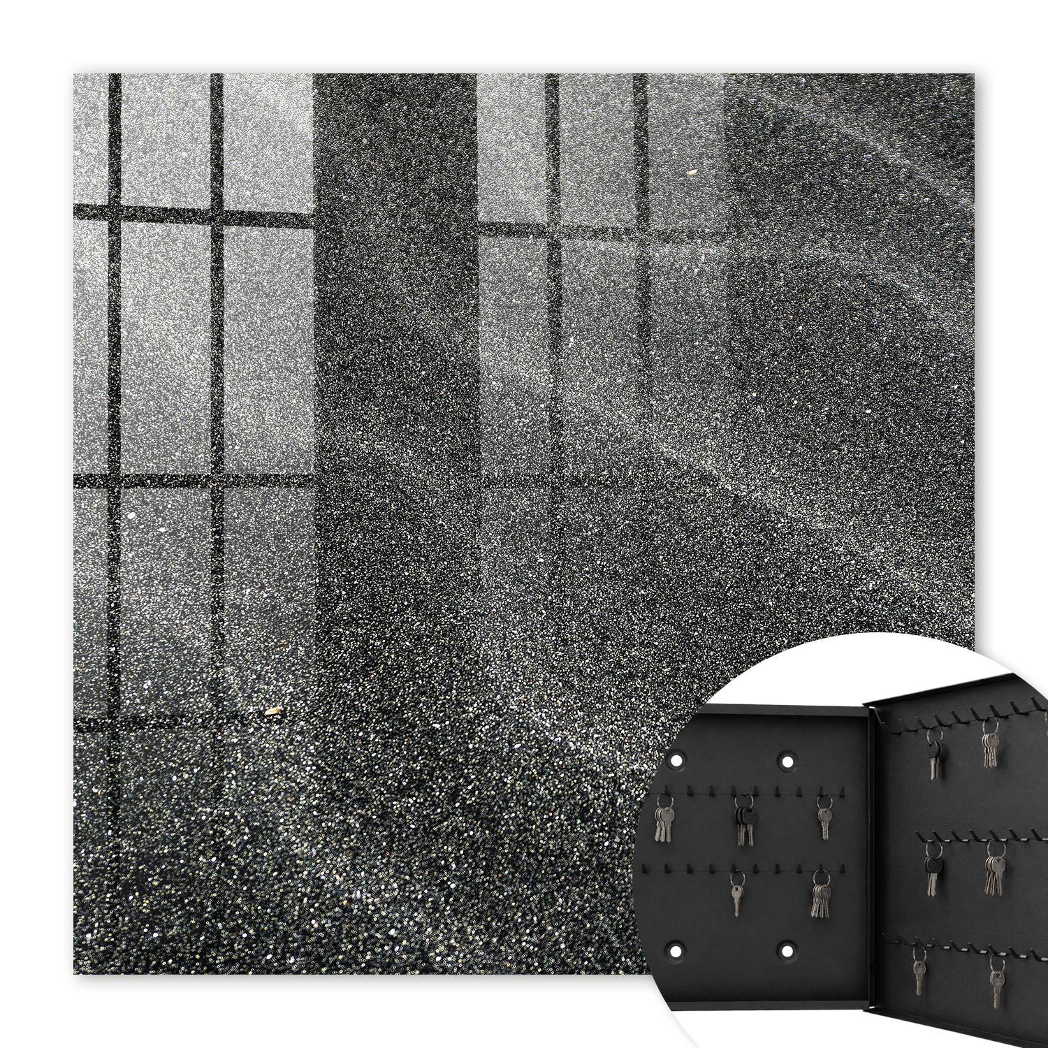Tulup Schlüsselbox Schwarz 30x30x5 cm