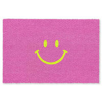 TEPPICH - Smiley - Fröhlich - Rosa - 200x140 cm - Pink, Kunststoff/Textil (200/0.4cm) - OnlyWow