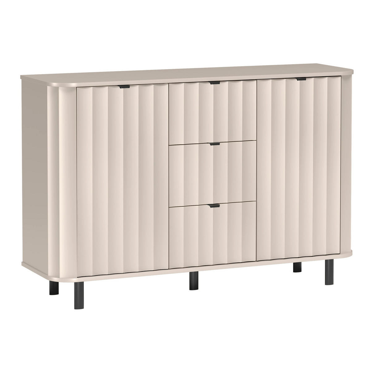 KOMODA Novado kašmírově šedá 137 cm - černá/kašmírová, kov/kompozitní dřevo (137.2/91/40.5cm) - Selsey