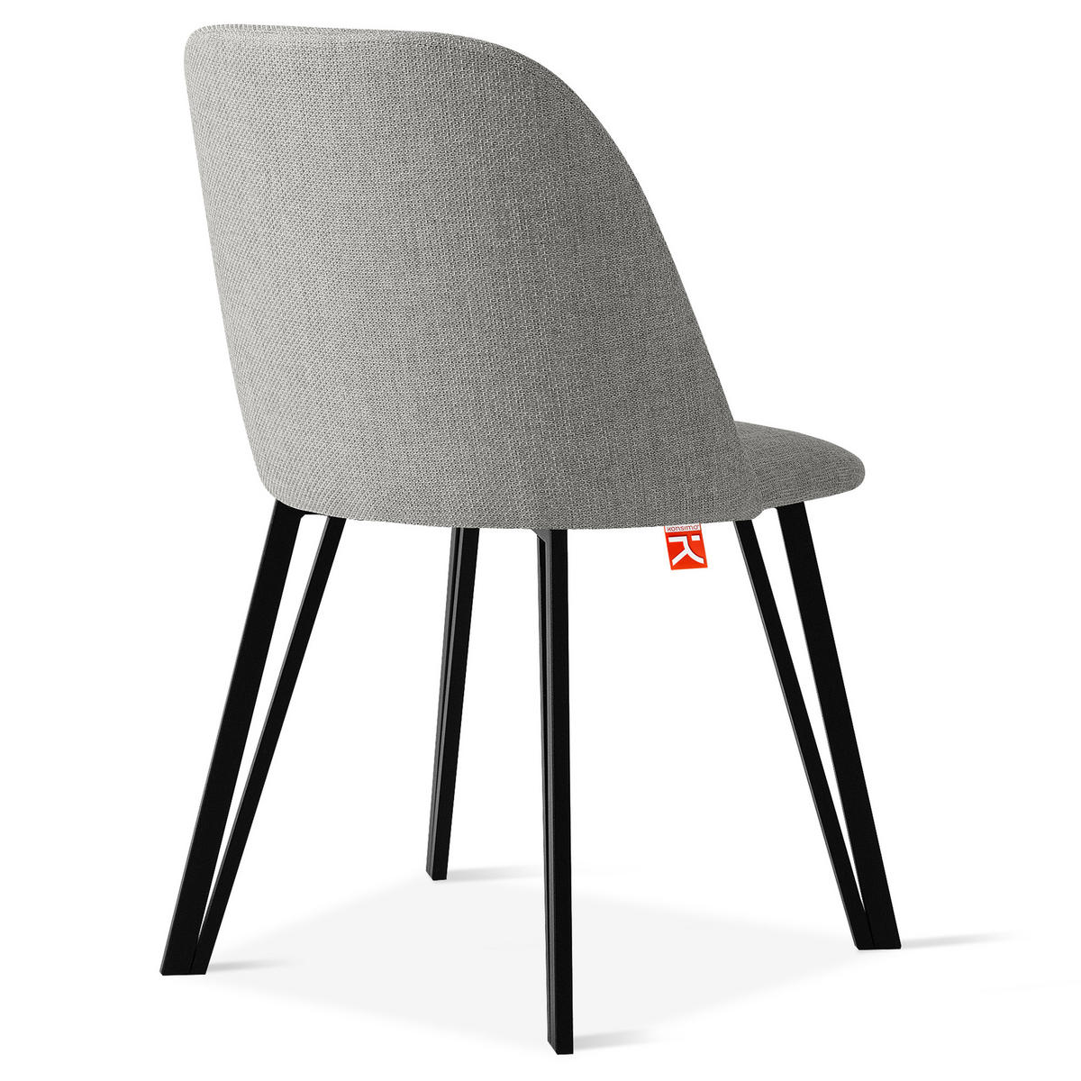 POLSTERSTUHL SPENO Esszimmerstühle 2er Set - Schwarz/Grau, Holz/Textil (52/85/58cm) - KONSIMO®