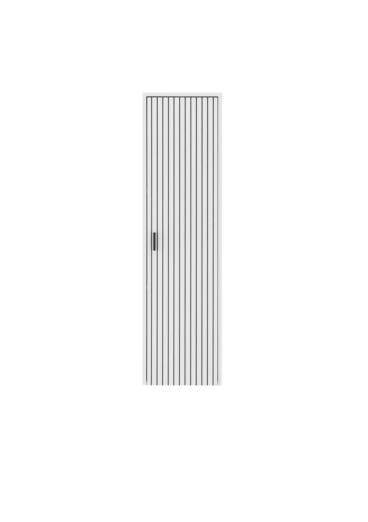 HÄNGEELEMENT M17 Weiß Matt & Schwarz 33/120/30 cm mit Rillen - Weiß, Holzwerkstoff (33/120/30cm) - Livojo