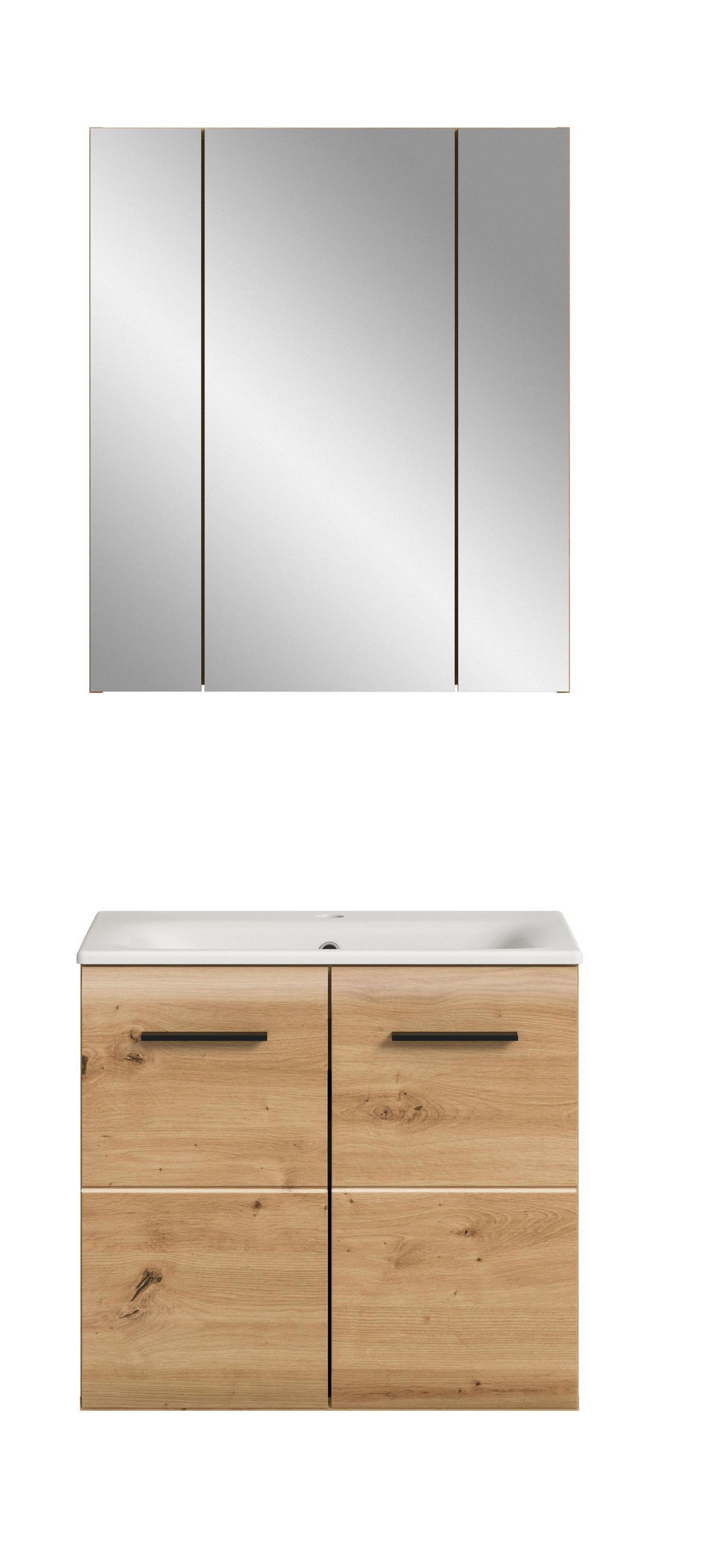 BAD-SET ICE 3-tlg. (B/H/T: ca. 60/185/46 cm) in Artisan Oak Nachbildung/Artisan Oak Nachbildung - Eiche Artisan, Holz (60/185/46cm)