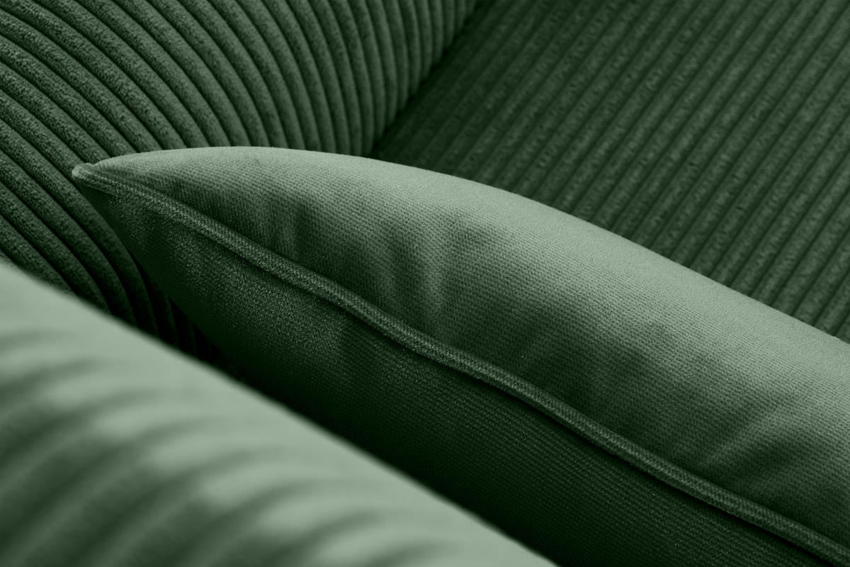 OHRENSESSEL STRALIS inklusive dekorativem Kissen, dunkelgrün - Dunkelgrün, Textil (82/108/80cm) - KONSIMO®