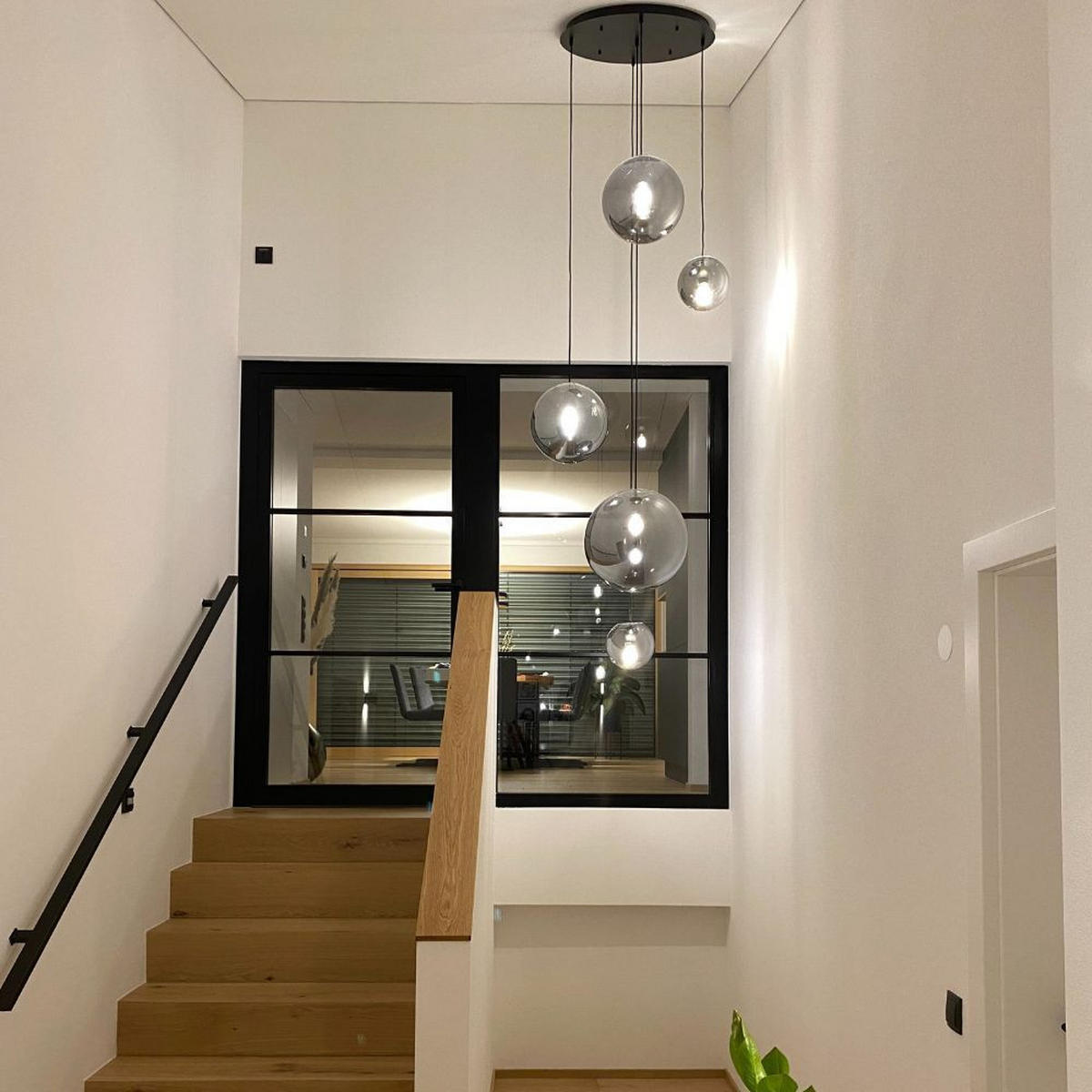 HÄNGELAMPE Orb 1.5m Abhängung Weiß/Weiß Ø 40cm - Weiß, Glas (40/40/40cm) - s.luce