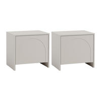 NACHTTISCH - 52cm x 40cm - MDF - beige - NALYRA - Beige, Holz (52/50/40cm) - Vente-Unique