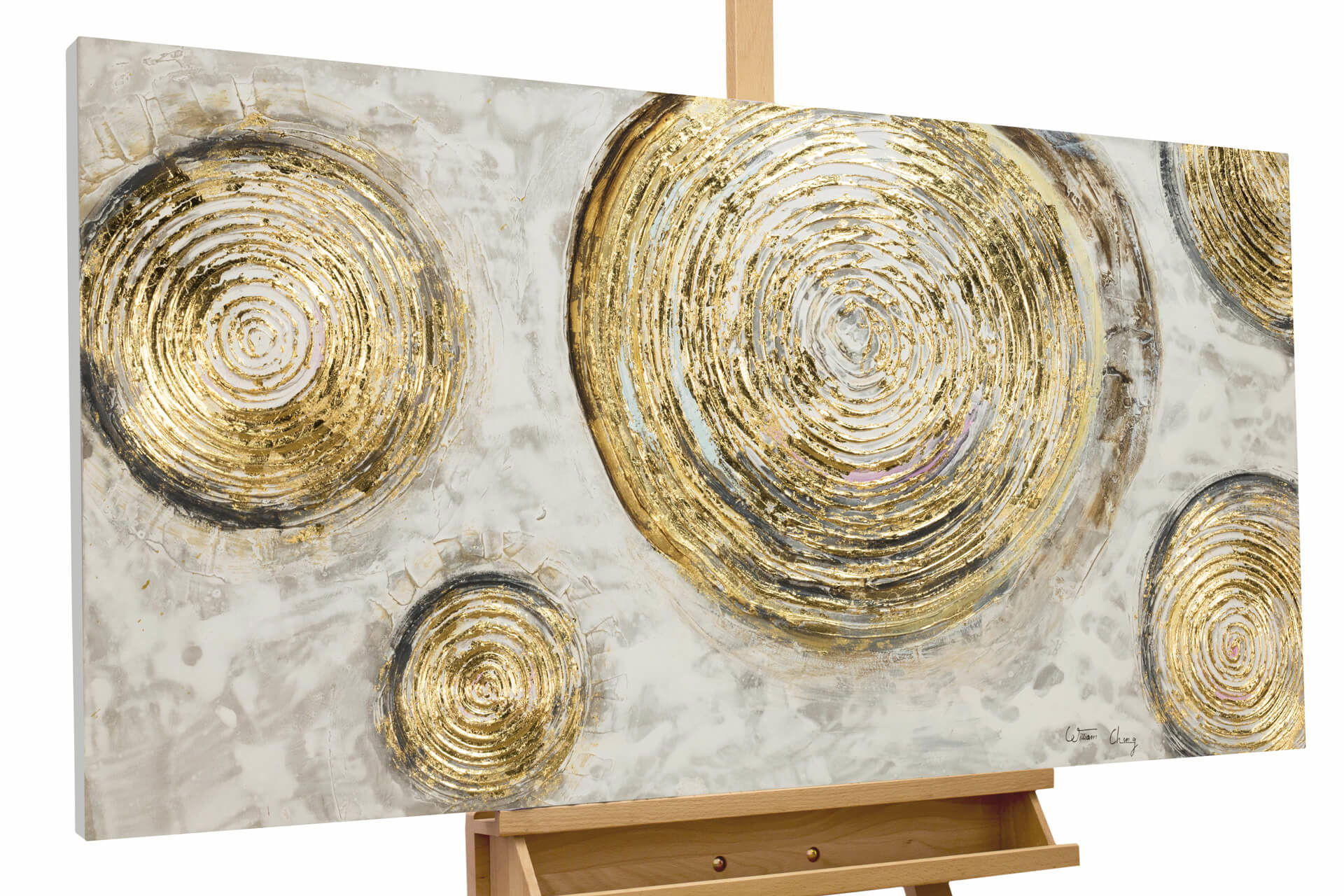 ACRYLBILD HANDGEMALT 120/60 cm - Braun, Holz/Textil (120/60cm) - KUNSTLOFT