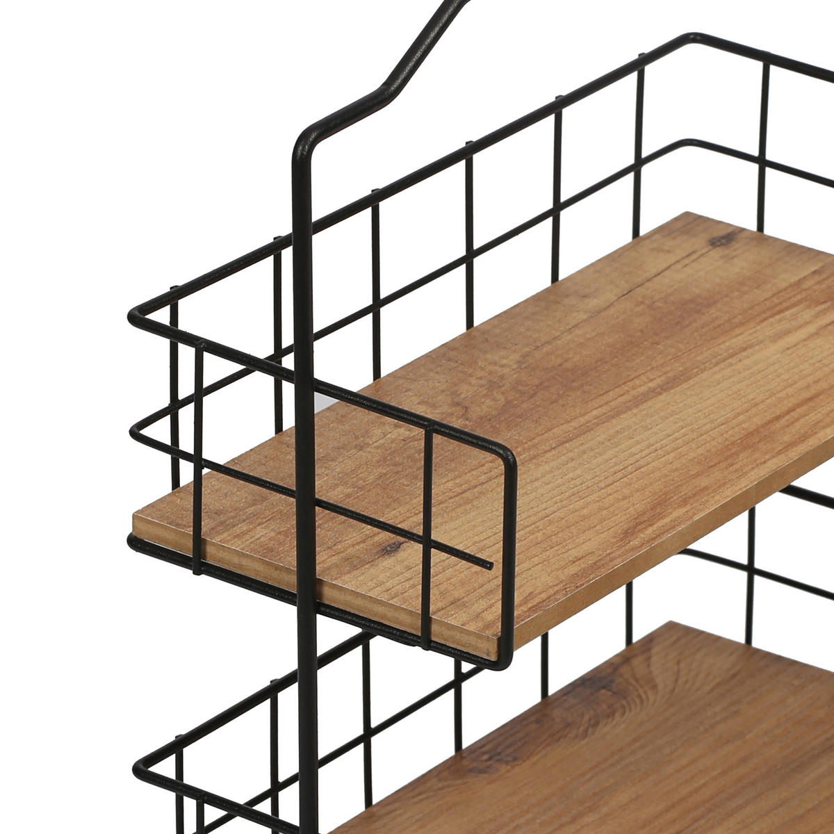 TISCHREGAL Sallingsund - Schwarz/Braun, Holzwerkstoff/Metall (32/41.5/15cm) - [en.casa]