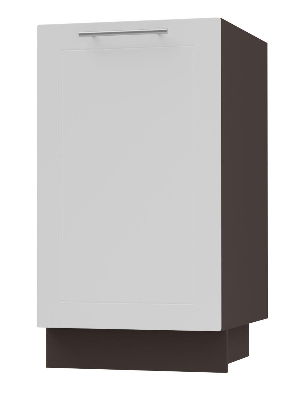 Feldmann-Wohnen Küchenunterschrank Weiß, Dunkelgrau 45x82x50 cm