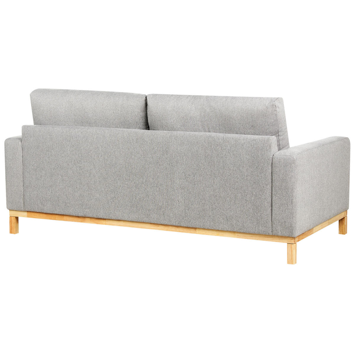 5-SITZER-SOFA SET grau/hellbraun Siggard - Hellbraun/Grau, Textil (92/92/217cm) - Beliani