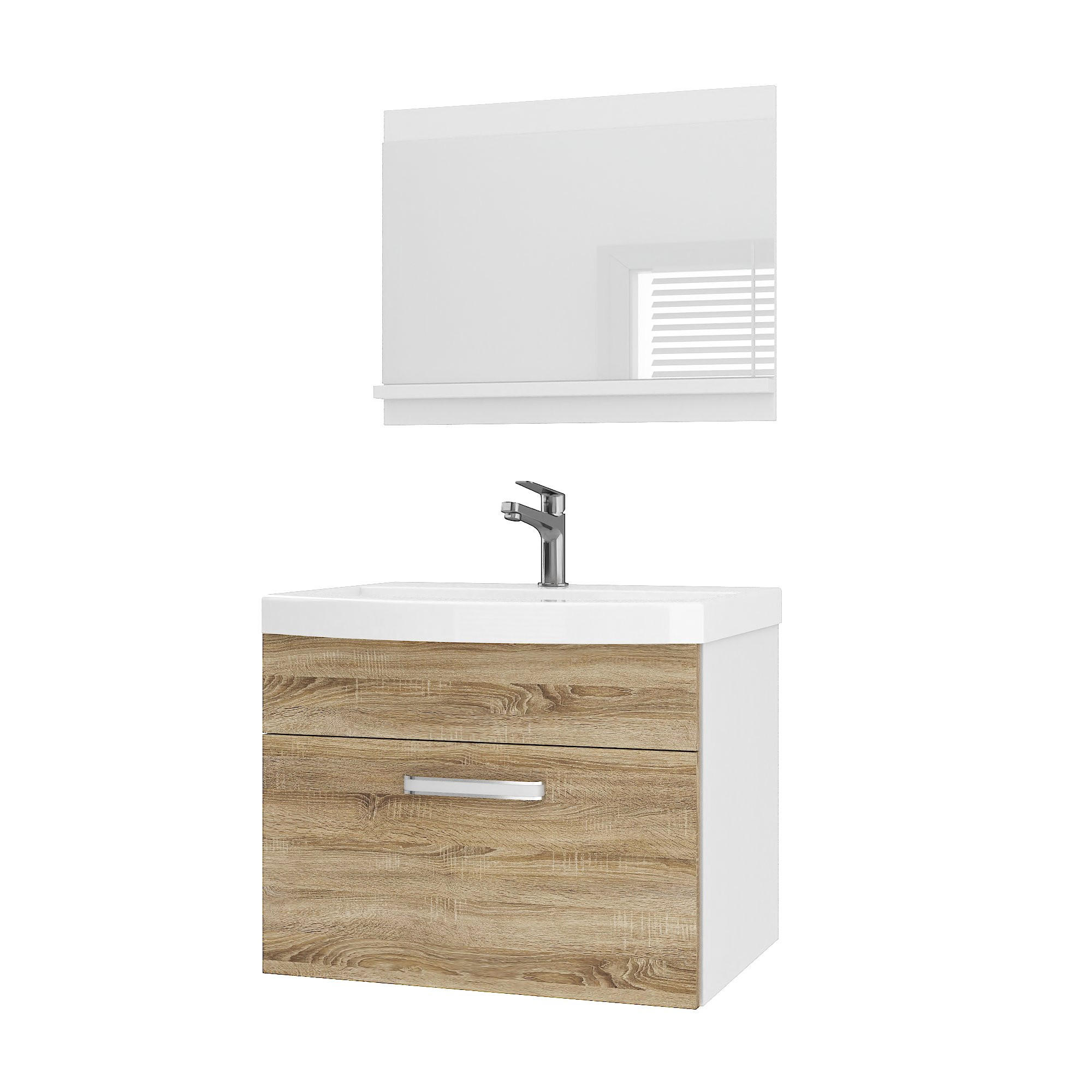 KOUPELNOVÝ NÁBYTEK Koupelnová SADA PRI M1, Dub Sonoma matný, 60 cm - Sonoma dub, dřevo (38.7/51/60cm) - B BELINI GROUP