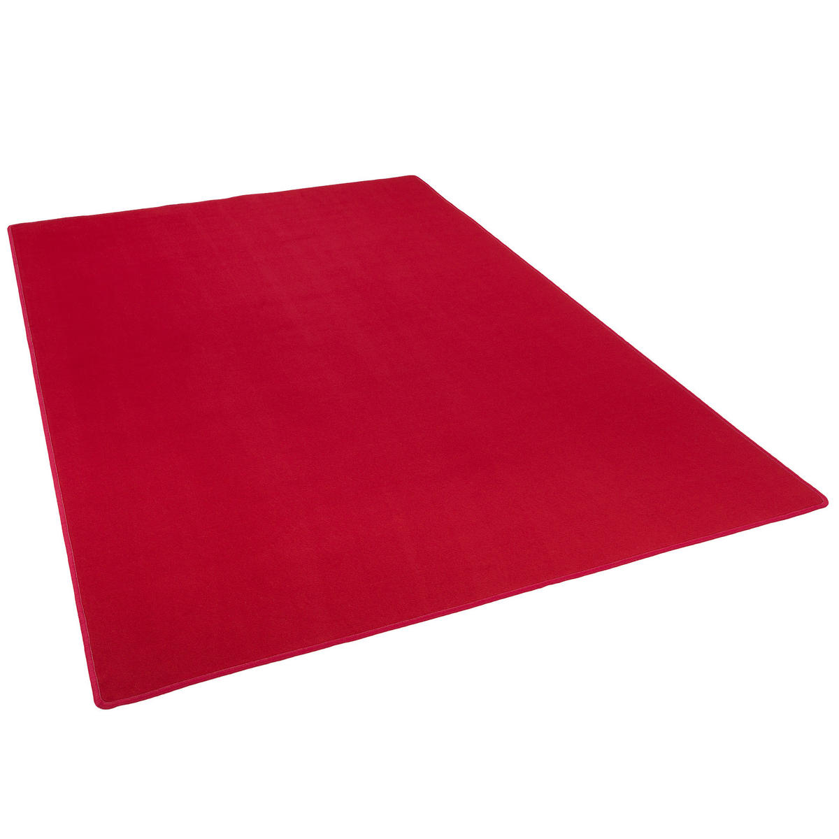 BASIC VELOURS TEPPICH CARLA - Weinrot, Textil (80/160cm) - Snapstyle