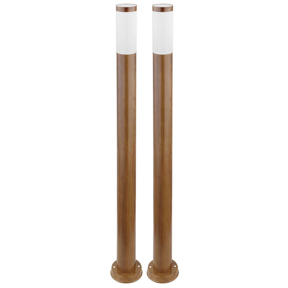 LED STEHLEUCHTE Edelstahl Braun 2er Set - Braun, Metall (12.7/12.7/110cm) - Globo Lighting