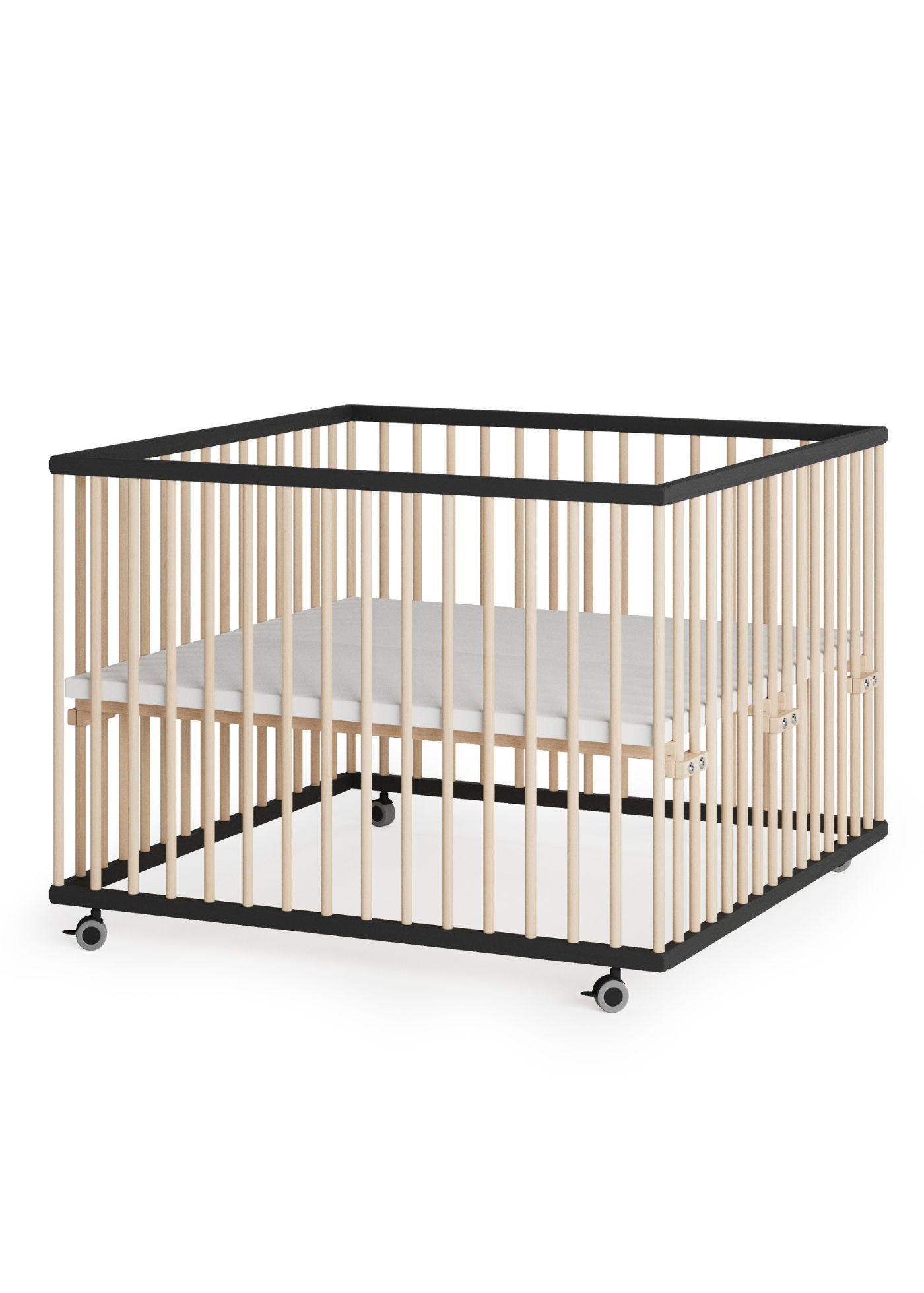 LAUFGITTER 100x100 cm - schwarz/natur - Premium Kollektion - Schwarz/Naturfarben, Holz (100/74/100cm) - Sämann – make a difference.