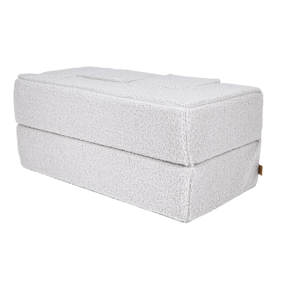 KINDERSOFA, Bearly, Cube, Weiß - Weiß, Textil (96/40/50cm) - MeowBaby