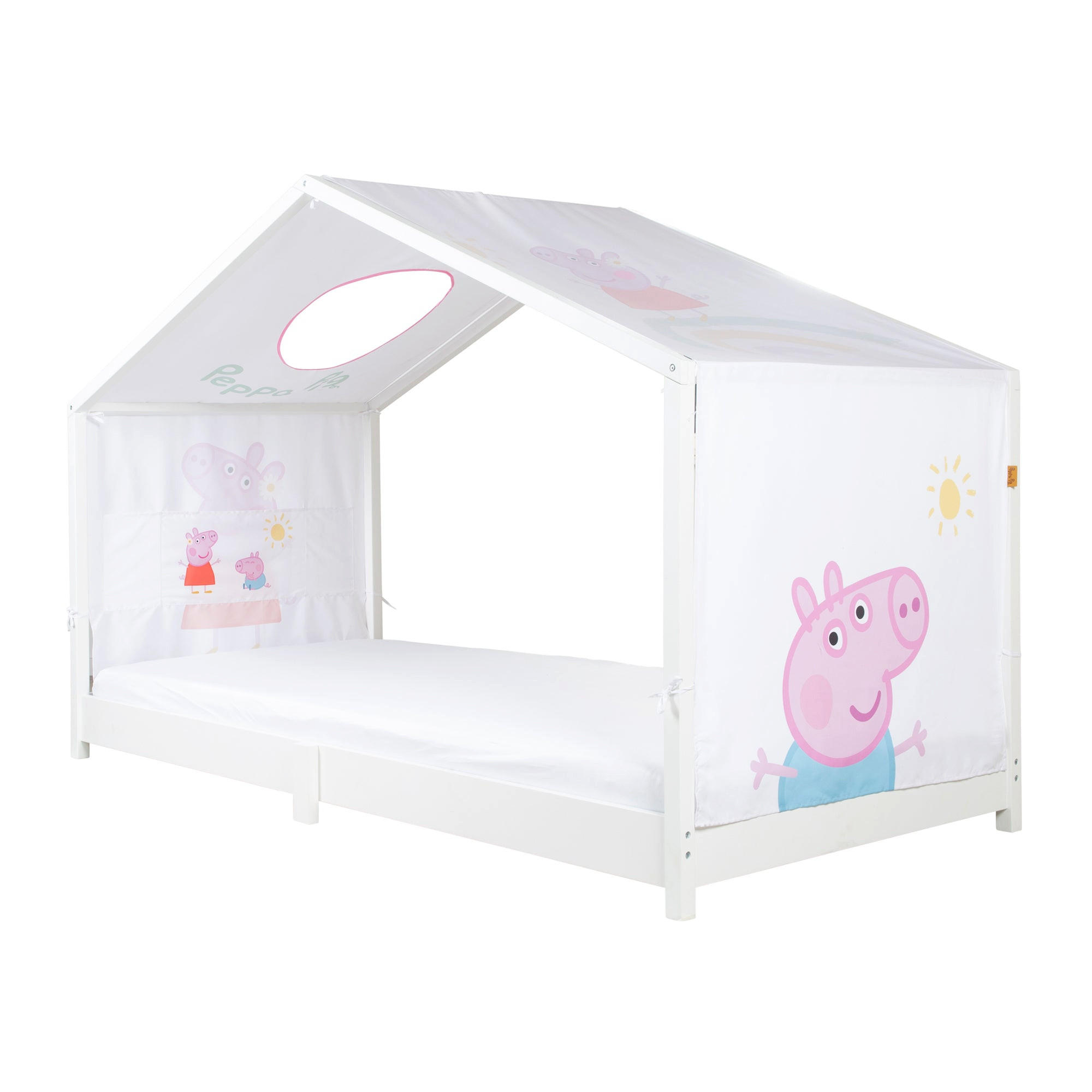 HAUSBETTBEZUG 90 x 200 cm Peppa Pig - Weiß, Kunststoff/Textil (90/200cm) - Roba