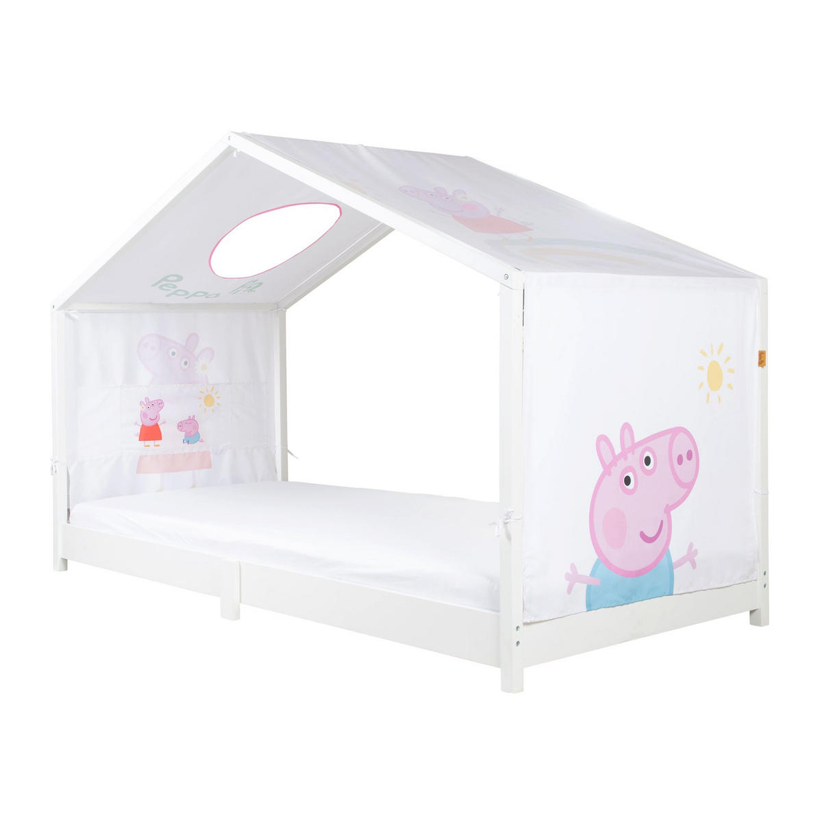 HAUSBETTBEZUG 90 x 200 cm Peppa Pig - Weiß, Kunststoff/Textil (90/200cm) - Roba