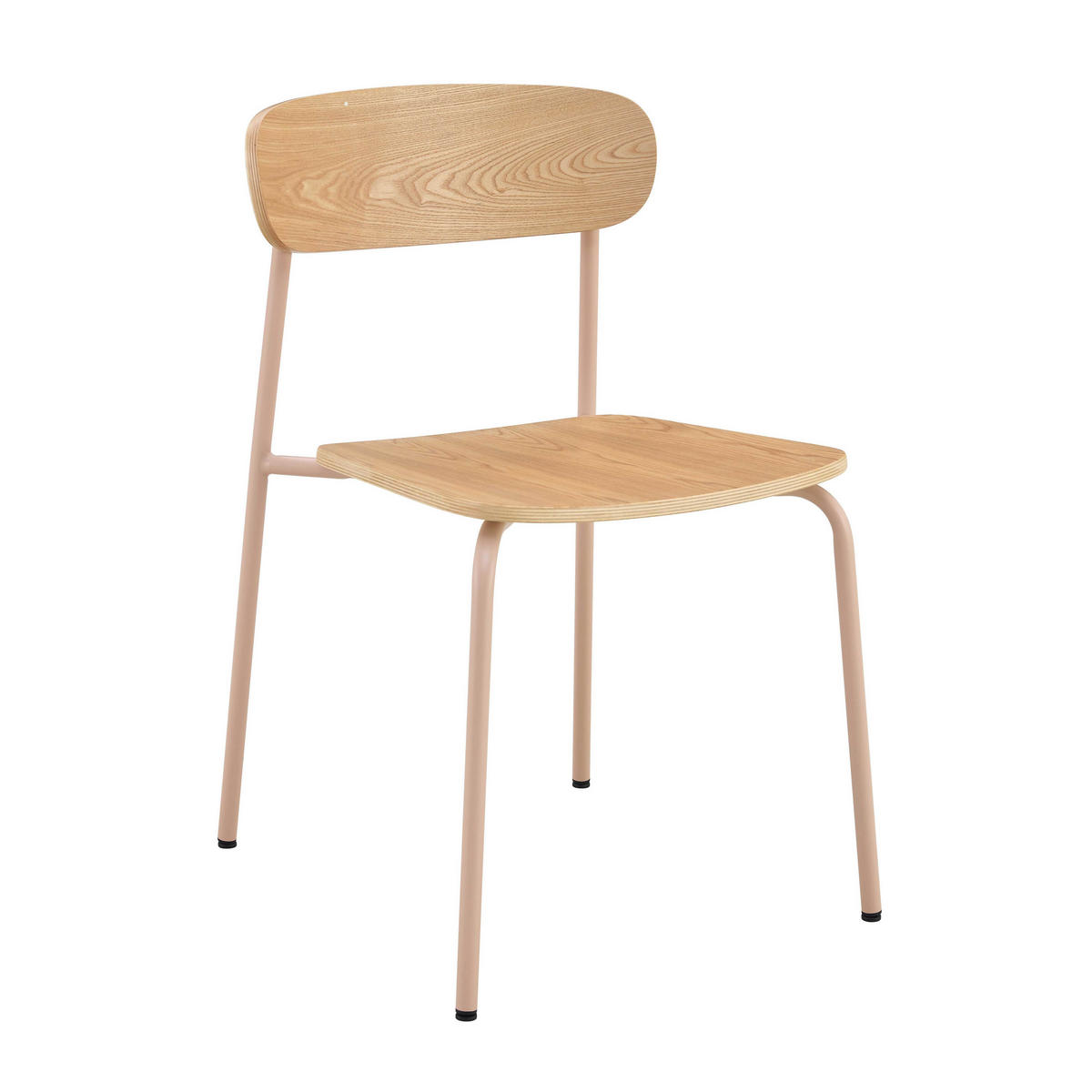 STUHL 2-tlg., Rosa - Pink, Metall (46/78/52cm) - Oviala