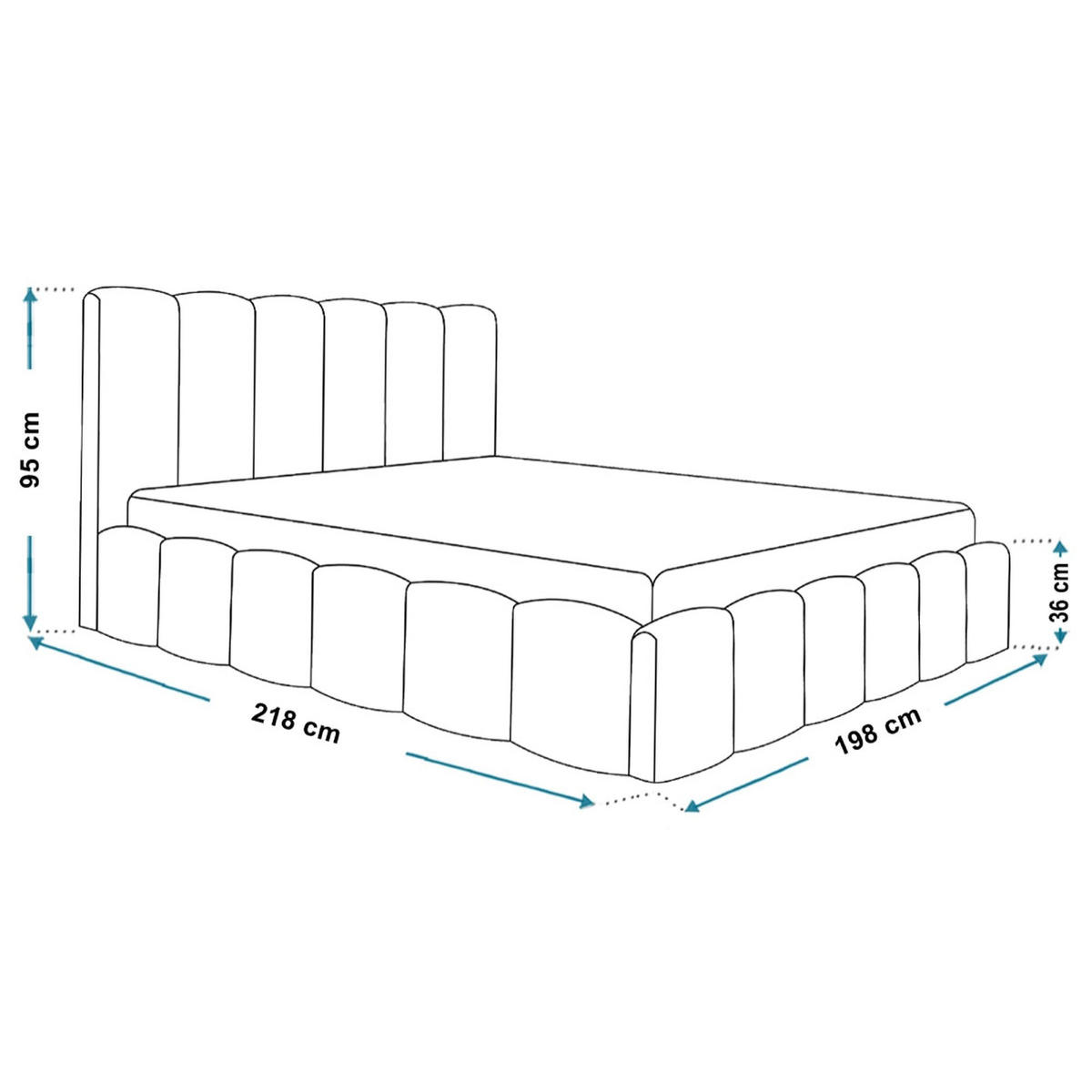 BETT 180x200 - Polsterbett mit Bettkasten und Holzrahmen - Modern Betten - Kuscheliger Catch-Me-Stoff - Kollektion Lucy - Weiß - Weiß, Holz/Textil (180/200cm) - Alpi-Möbel
