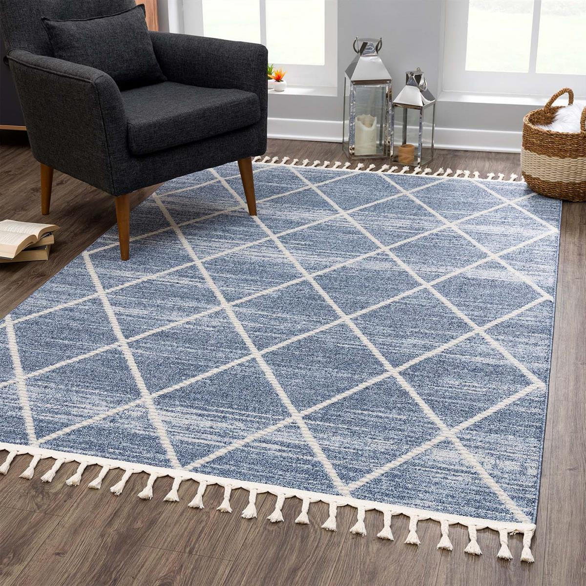 KURZFLOR-TEPPICH Art 2646 Blau 120x170 cm - Blau, Textil (120/170cm) - carpet city