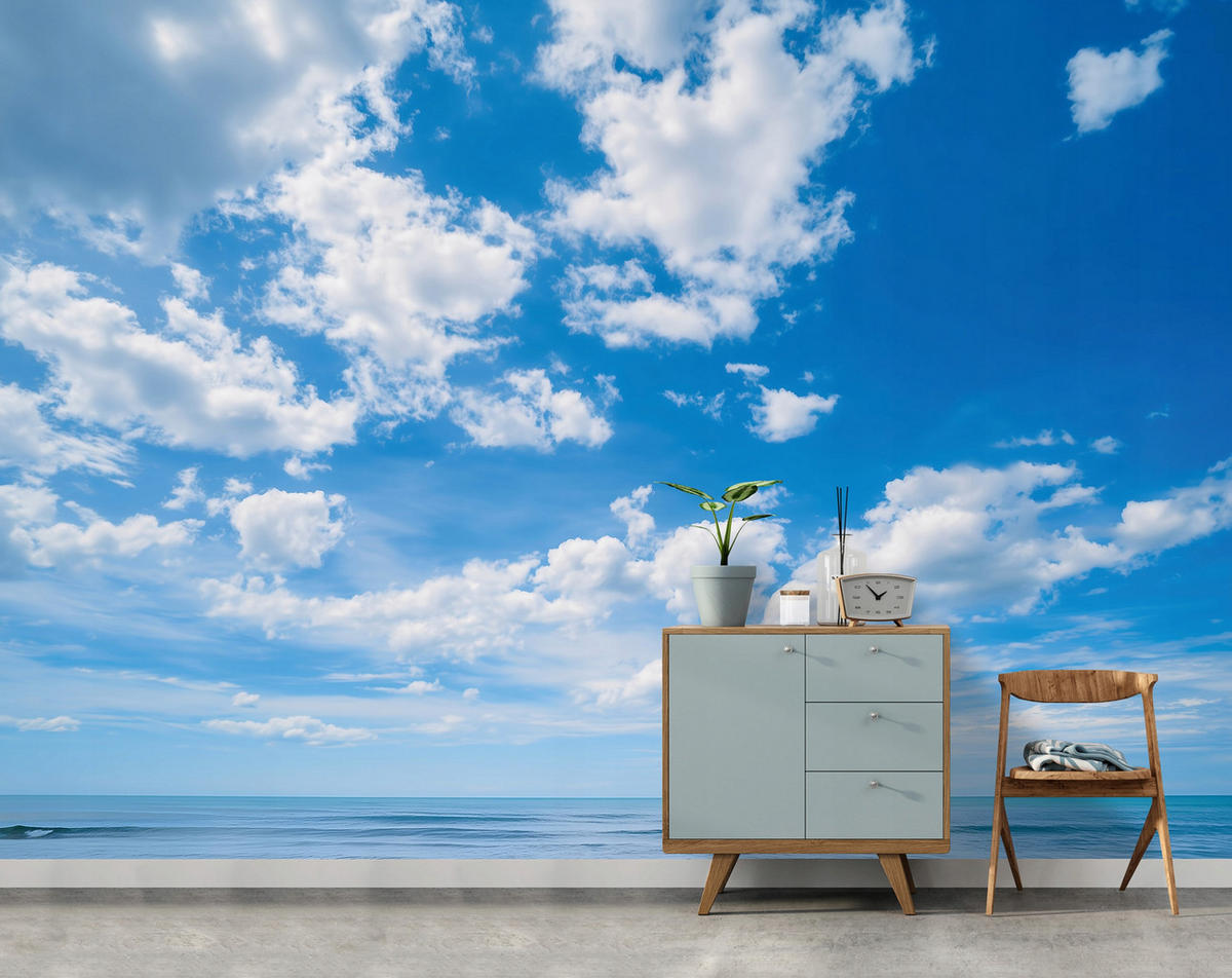 FOTOTAPETE Himmel Wolken Blau 250x175 cm - Multicolor, Papier (250/175cm) - Wallarena