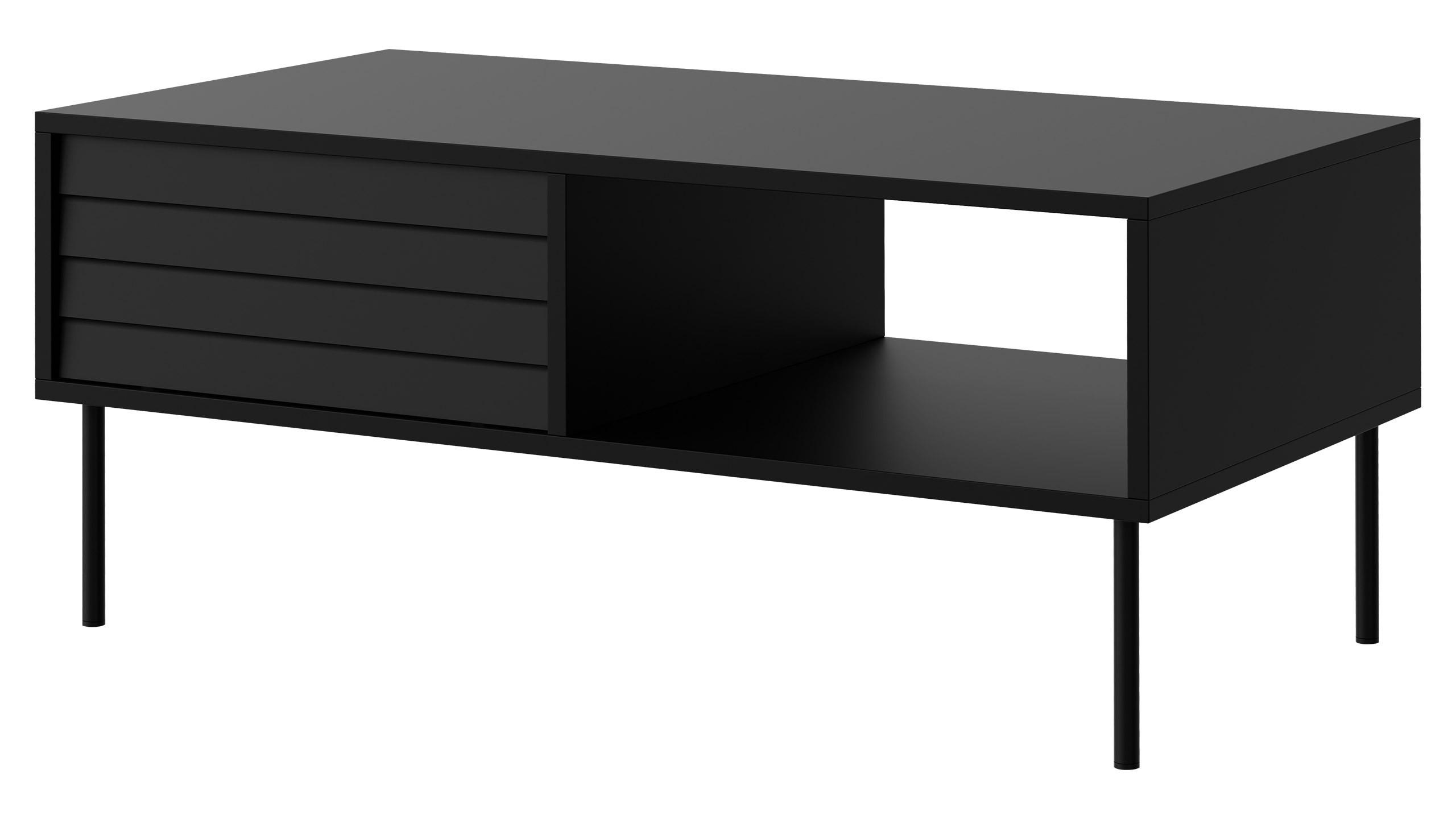 COUCHTISCH Cortina - Schwarz, Holzwerkstoff/Metall (55/100/45cm) - MIRJAN24