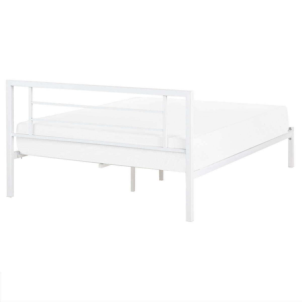 METALLBETT 160/200cm Weiß Cusset - Weiß, Metall (160/200cm) - Beliani