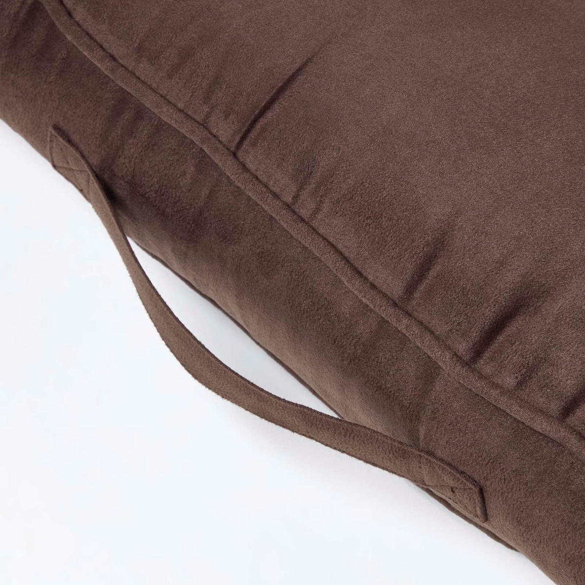 SITZKISSEN mit Aussparung braun 50/50/10 cm – Entlastungskissen, Velours - Braun, Textil (50/50/10cm) - Homescapes
