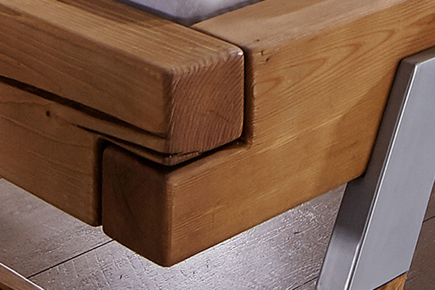 BALKENBETT TOMA Holz - Braun, Holz (180/200cm) - KAWOLA