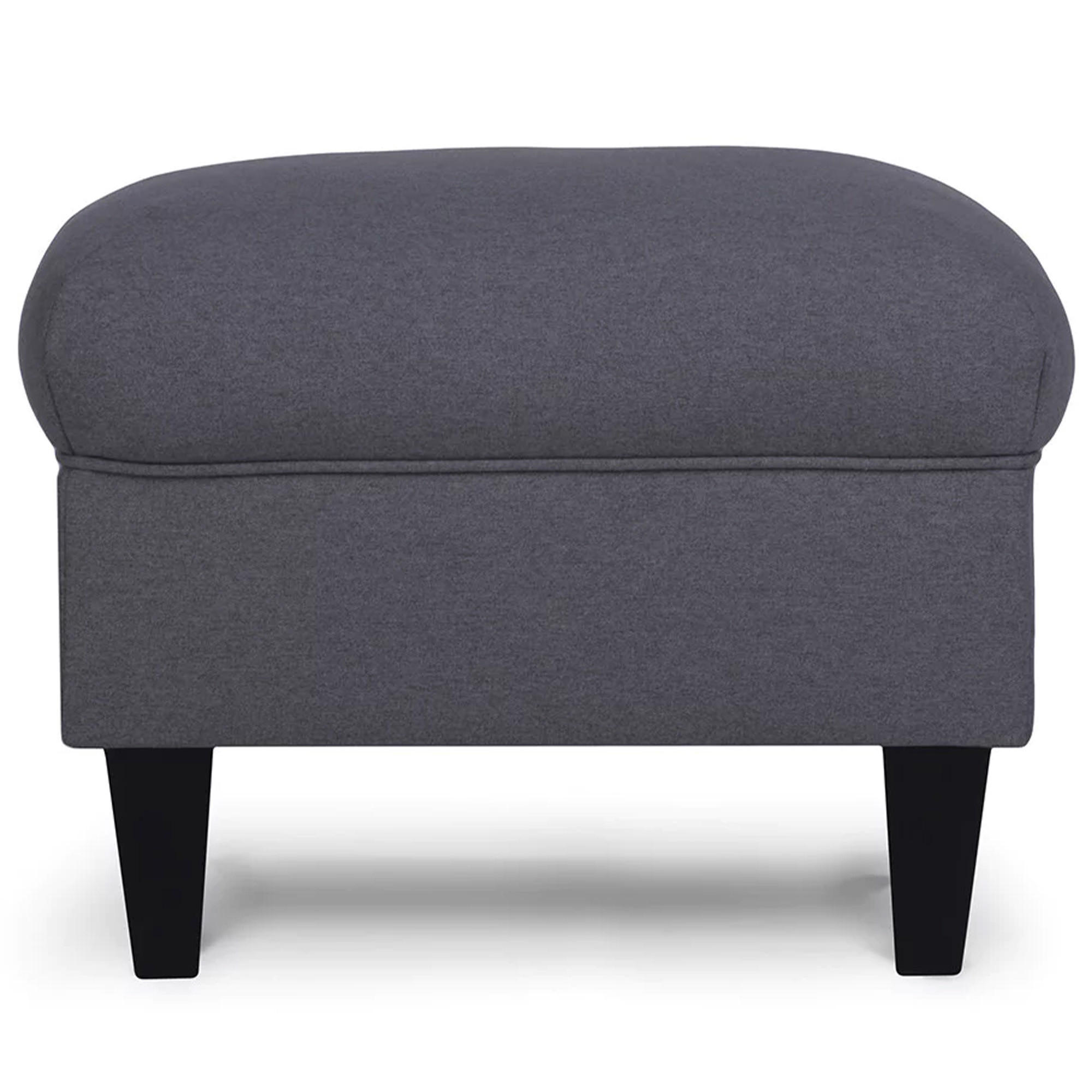 SITZHOCKER MILES Pouffe - Schwarz/Grau, Holzwerkstoff/Textil (55/42/40cm) - KONSIMO®