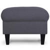 SITZHOCKER MILES Pouffe - Schwarz/Grau, Holzwerkstoff/Textil (55/42/40cm) - KONSIMO®