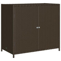 GARTENSCHRANK Braun 83x45x76 cm Poly Rattan - Braun, Kunststoff (83/76/45cm) - furnicato