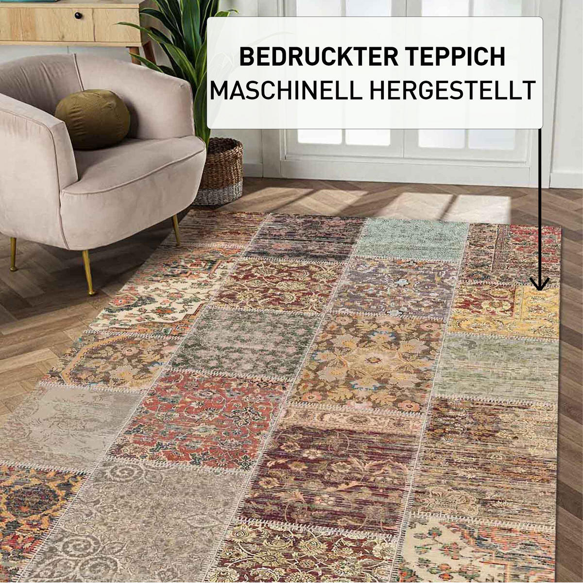 TEPPICH Nadine 160/230 cm - Multicolor, Textil (160/230cm) - Bamyum