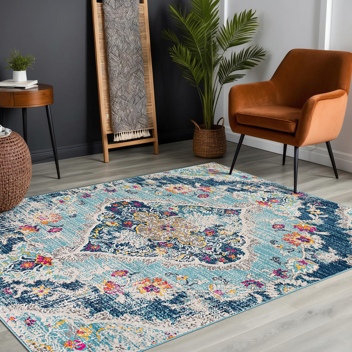 VINTAGE-TEPPICH 200/275 cm Blau - Blau, Naturmaterialien/Textil (200/275cm) - LIVABLISS