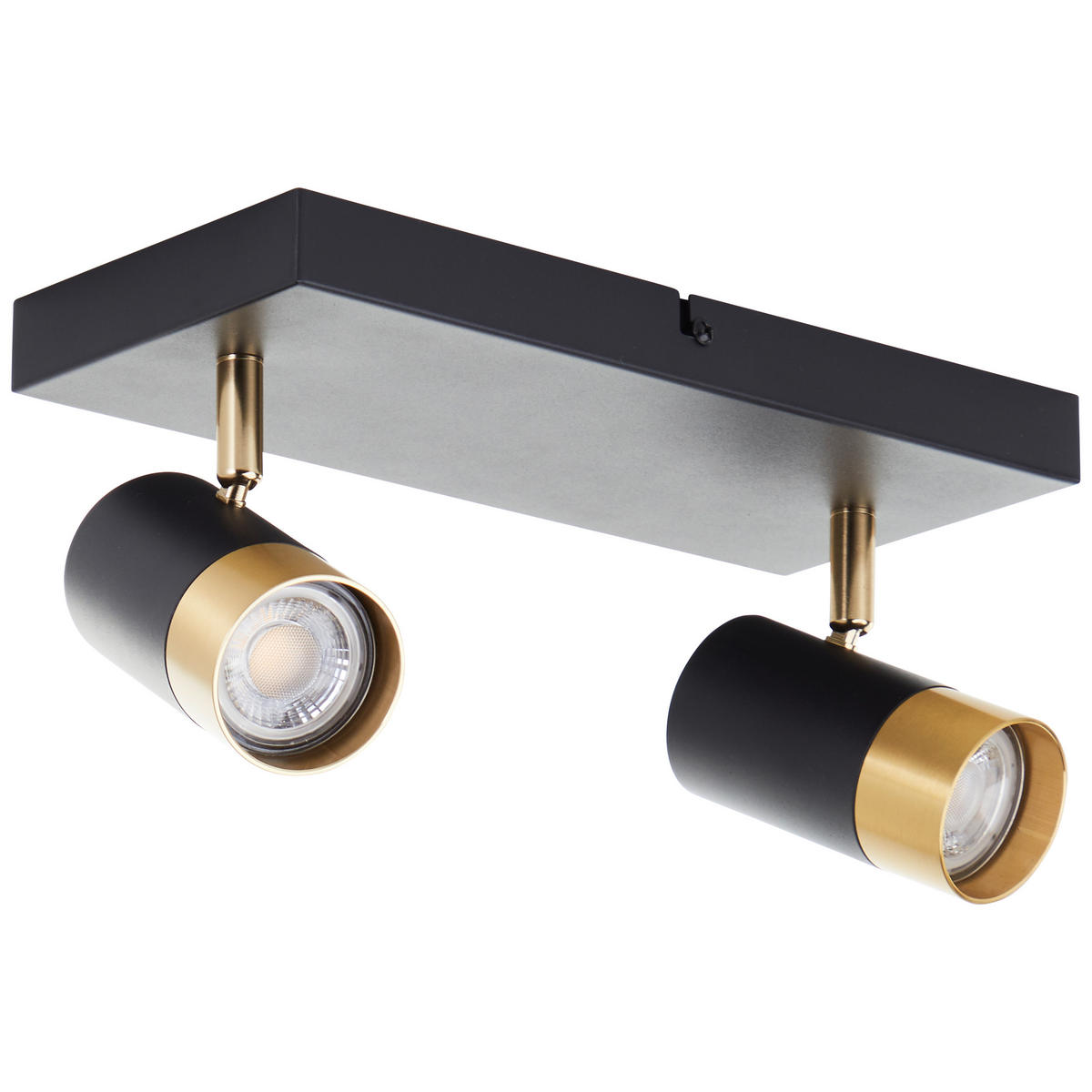 LED SPOT Vigolo Sand Schwarz/matt gold 12,5/33/15 cm - Multicolor, Metall (5cm) - Brilliant