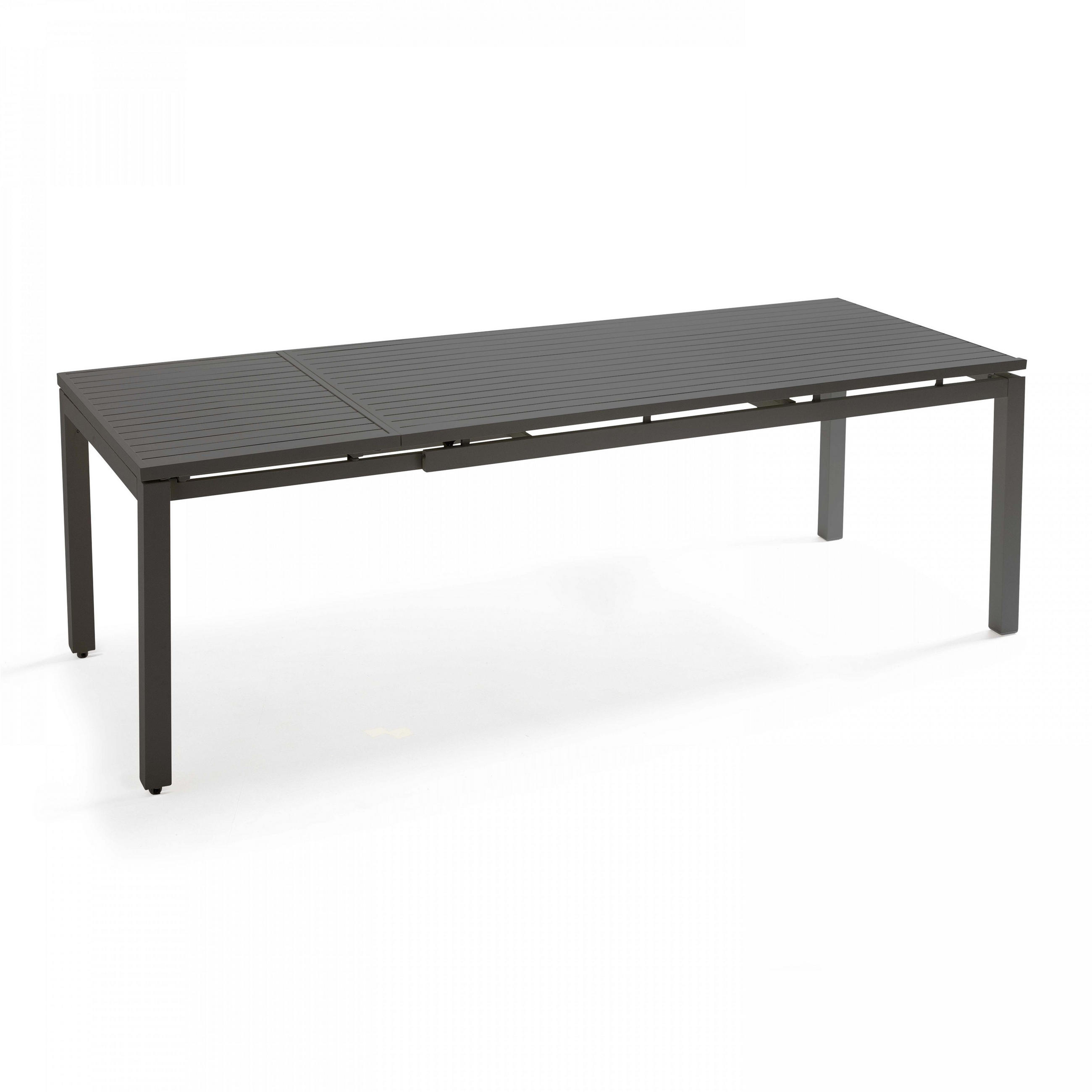 Oviala Gartentisch Grau 90x76x240 cm