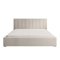 POLSTERBETT Rinus Cremeweiß Plüsch mit Bettkasten 160 cm - Creme, Textil (160/200cm) - Selsey