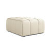 POUF Kunstleder Beige - Creme/Schwarz, Holzwerkstoff/Kunststoff (75/41/90cm) - Makamii